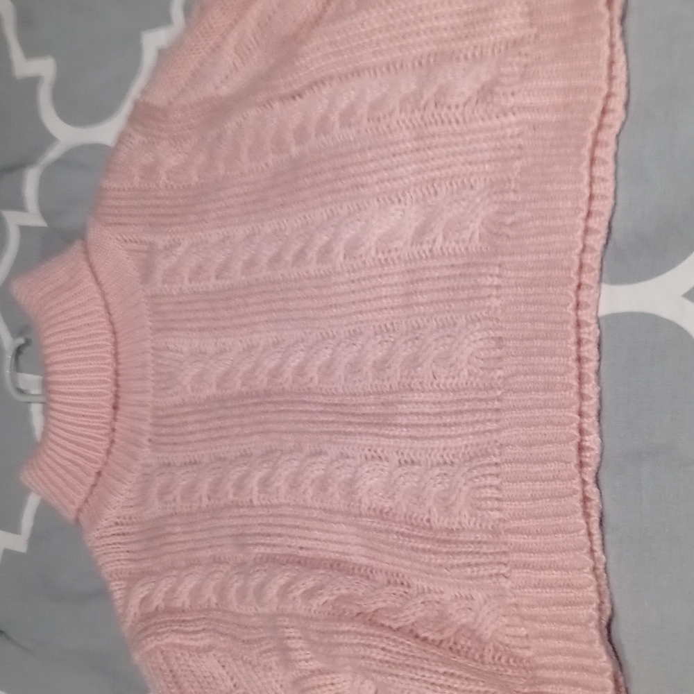 Cozy Francesca's Cozy Pink knit oversized sweater size large brand June and Ivy.